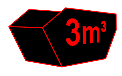 Absetzmulde mit 3 Kubikmeter der Hügelland GmbH
