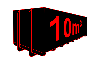 Abrollcontainer mit 10 Kubikmeter der Hügelland GmbH